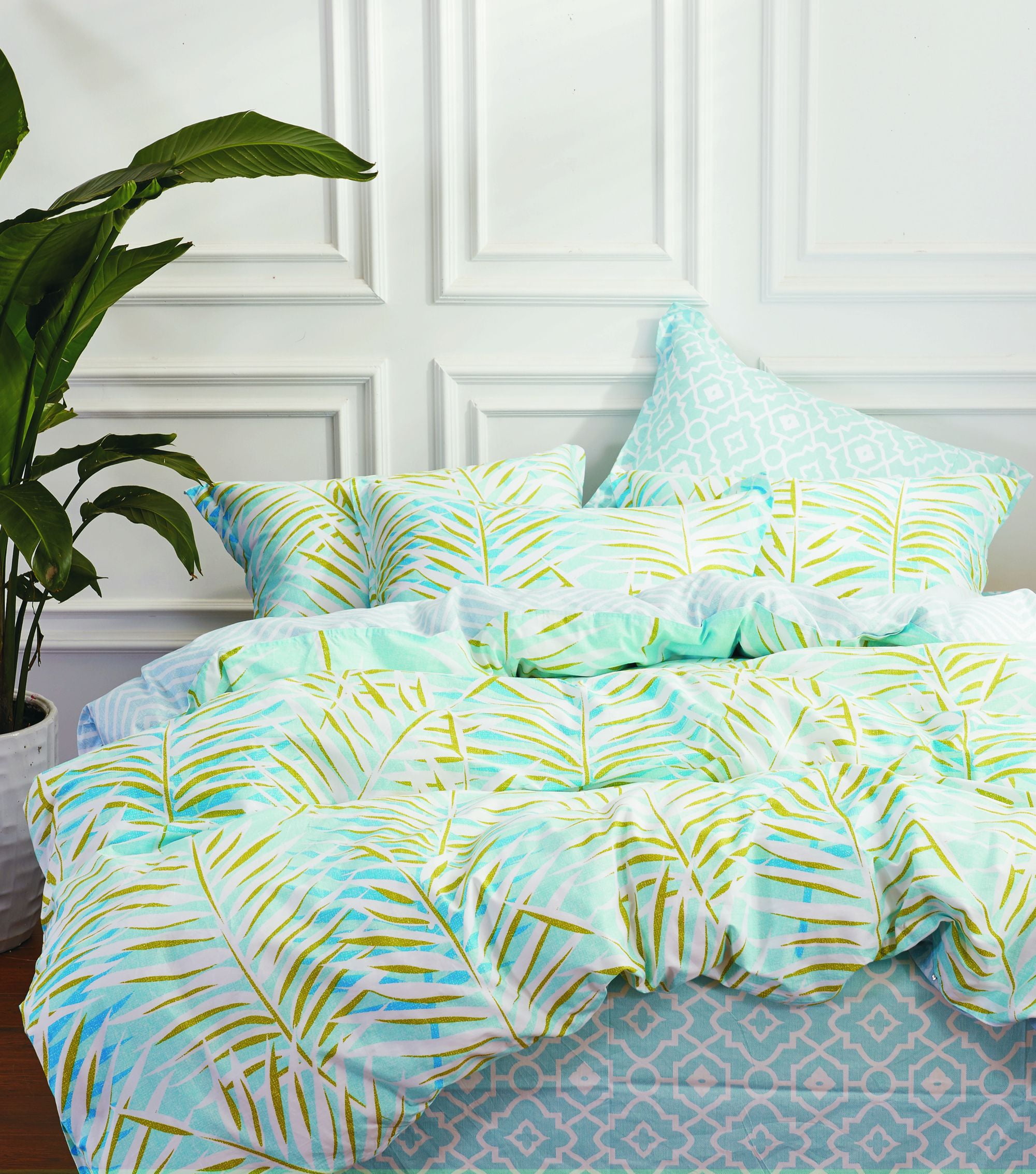 Tropical Dreams 3 Piece Cotton Bed Comforters Full Queen Blue Departments