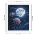 thumbnail image 2 of Paint By Numbers Kit for Adults Beginner - DIY Moonlit Night Flowers Sky Canvas Painting Kits for Adults, Frameless Paint By Number for Adults for Home Wall Decor 16x20 Inch, 2 of 7