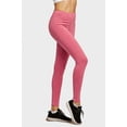thumbnail image 3 of Sofra Women & Plus Cotton High Waist Full Length Cotton Workout Leggings (Burgundy/H RED, S), 3 of 4