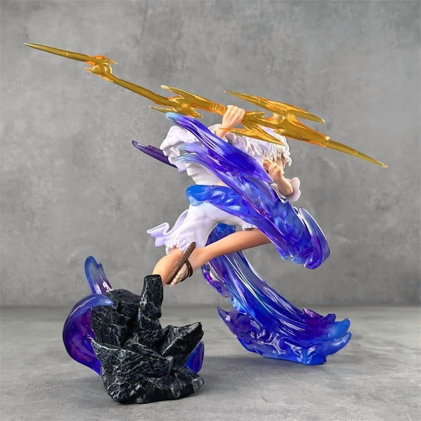 Luffy Figure Fighting Second Flow Sakura Nika Luffy Action Figures 23cm/9.1inch PVC Characters Handicrafts Souvenirs for Anime Fans Gifts (Luffy)