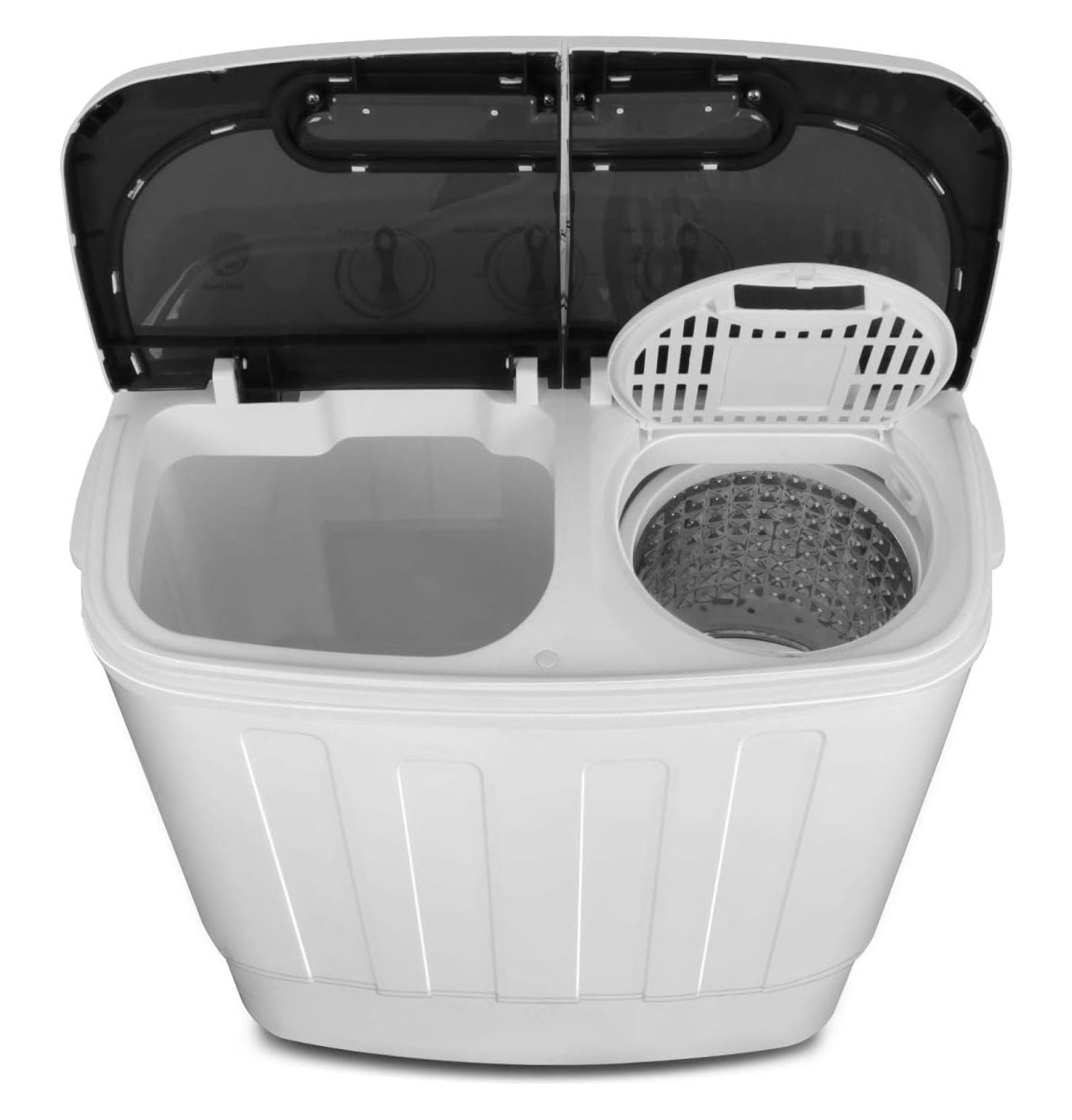 SONGMY Compact Mini Twin Tub Washing Machine 13lbs - Portable Washer with Spin Cycle, Built-in Gravity Drain for Apartments & Dorms