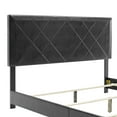 thumbnail image 5 of Modern Sleep Matelas Faux Leather Upholstered Bed, King, Black, 5 of 9
