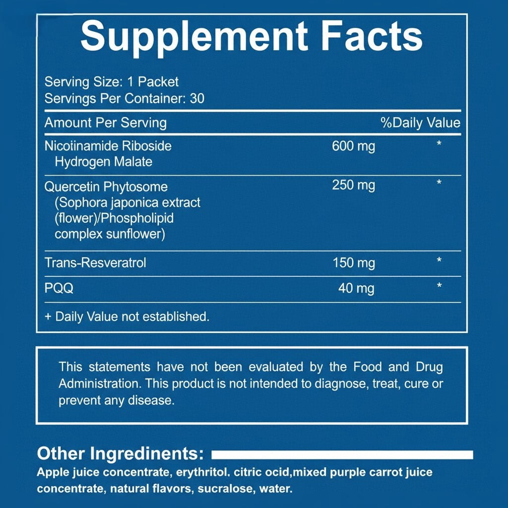 DEZEN NAD+ Liquid Drink Mix – Liposomal Nicotinamide Riboside Energy & Healthy Aging Supplement- 30 Serving Each