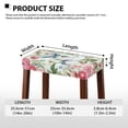 thumbnail image 6 of Xoenoiee Hummingbird Butterfly Flower Print Bar Stool Covers Rectangle Stretch Rectangle Barstool Covers Elastic Chair Seat Slipcovers Saddle Seat Cover Vanity Stool Cover Washable, 2 Pack, 6 of 6