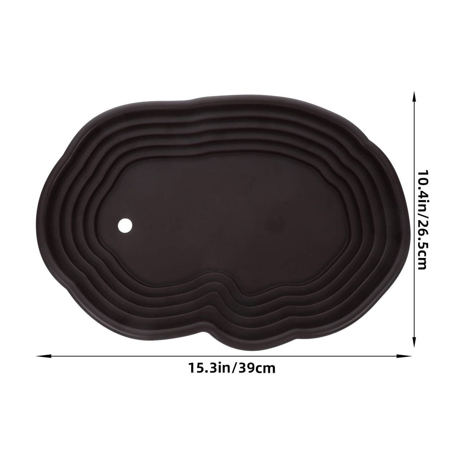 UPKOCH Tortoise Soaking Dish 1Set Coffee Colored Abs Material Reptile Ramp Bowl for Aquarium