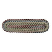 Colonial Mills Twilight Space-dyed Wool Blend Braided Indoor Stair Treads Palm 8" x 28" (13 pieces)