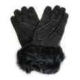 thumbnail image 5 of Texcyngoods Adult Womens Black Leather Gloves with Faux Fur Trim for Winter (X-Large), 5 of 5