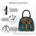 thumbnail image 4 of Balery Owl In Blue Bolsa de Almuerzo para Mujeres, Caja de Almuerzo, Bolsa de Almuerzo Pequeña Impermeable, Tote de Almuerzo Reutilizable con Gran Capacidad, 4 of 6
