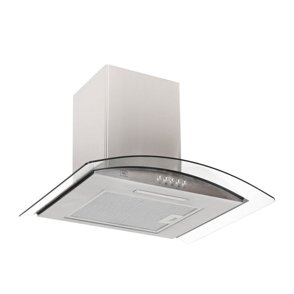 Campana Pared 60cm de Cocina Extractora y Purificadora AVERA  CEV60 Acero Inox y Vidrio Temp Carbón Activado