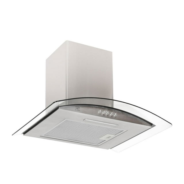 Campana Pared 60cm de Cocina Extractora y Purificadora AVERA CEV60 Acero Inox y Vidrio Temp Carbón Activado