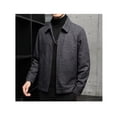 thumbnail image 3 of New autumn and winter woolen coat for men, light business style，Autumn and winter long-sleeved casual jacket for men, 3 of 5
