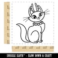 thumbnail image 2 of Cute Kitty Cat Reindeer Christmas Self-Inking Rubber Stamp Ink Stamper - Blue Ink - Large 1-1/2 Inch, 2 of 7