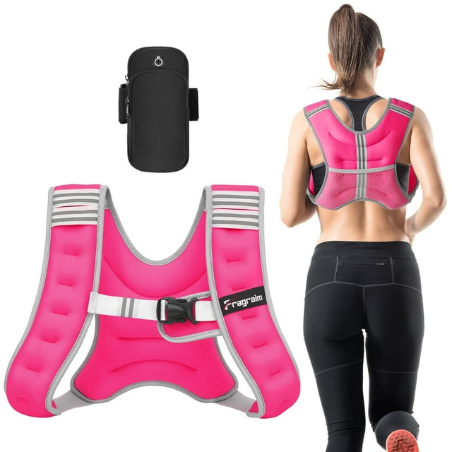 Chaleco lastrado Fragraim de 4,5 kg con bolsillo reflectante para entrenamiento