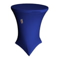 thumbnail image 1 of LA Linen Housse Ronde en Spandex pour Table de Cocktail Highboy, 32 Pouces Ronde 42 Pouces de Hauteur, Bleu Royal, 1 of 4