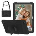 thumbnail image 2 of for Samsung Galaxy Tab A9+ 11.0" 2023 SM-X210 / SM-X215 / SM-X216 Case for Kids, with Butterfly Wings Kickstand Shoulder Strap Heavy Duty Rugged 2 In 1 Silicone PC Cover, Black, 2 of 6