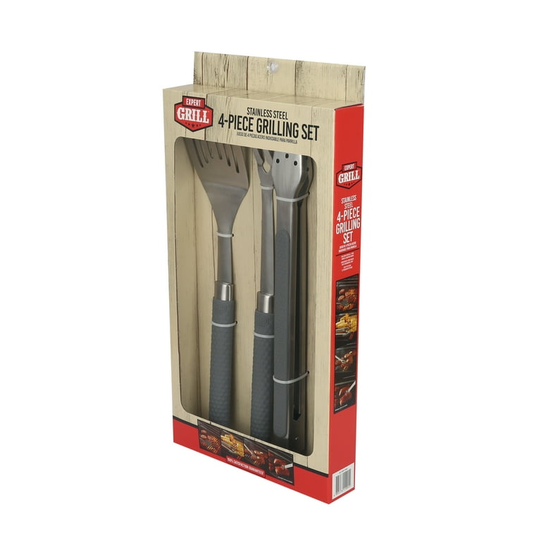 Expert Grill Soft Grip BBQ Stainless Steel Grill Tool Set - 10 ct