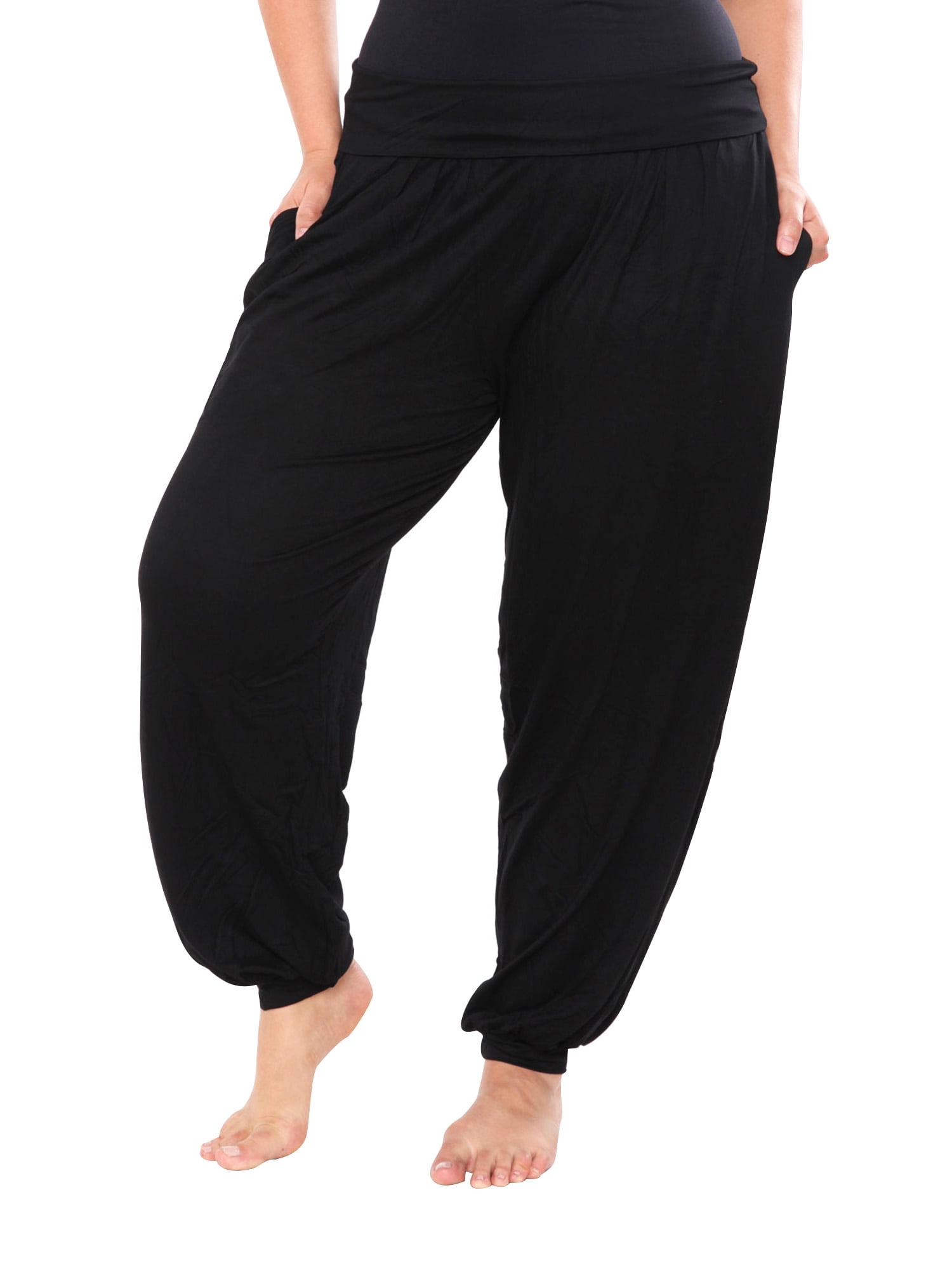 white mark harem pants