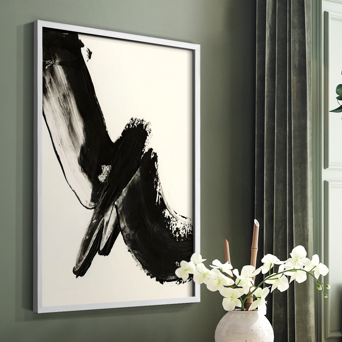 Black Expression I in Paper Solid Wood 8 x 10 Framed Print