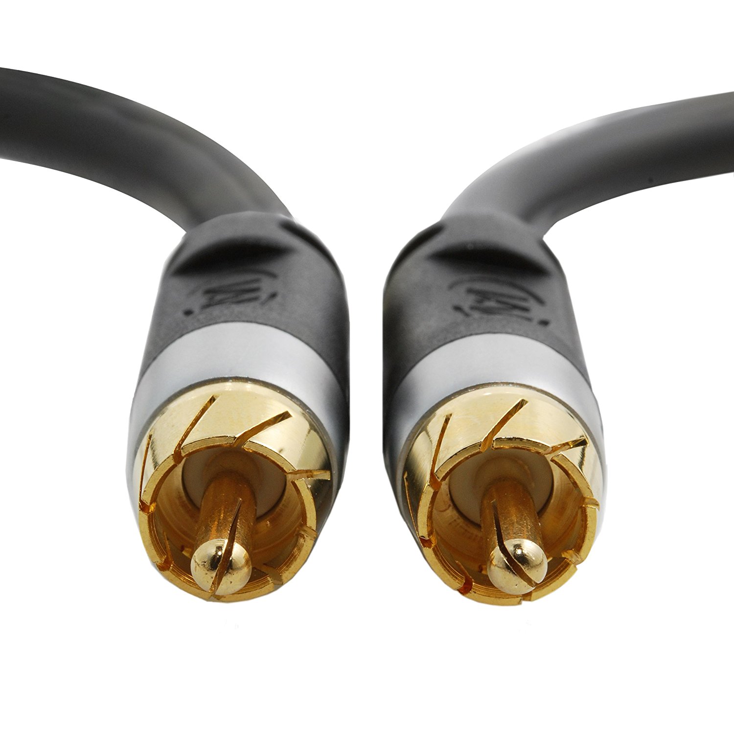 Mediabridge ULTRA Series Digital Audio Coaxial Cable (8 Feet) - Dual Shielded with RCA to RCA Gold-Plated Connectors - Black - (Part# CJ08-6BR-G2 ) - image 3 of 4