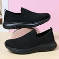 thumbnail image 6 of Mepaouo Women's Slip on Loafer Shoes Mesh Casual Ballet Flat Nurse Knit Walking Sneakers(Black,9), 6 of 9