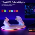 thumbnail image 5 of Charging Dock for Meta Quest 3S/Quest 3/Quest 2 Controller, Oculus Quest 3 Magnetic Wireless Charging Station for Grip Controller with 2 Rechargeable Batteries & USB-C Cable White, 5 of 7