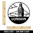 thumbnail image 2 of Big Ben London Landmark Destination Circle Self-Inking Rubber Stamp for Stamping Ink Stamper Crafting Planners - 3/4 Inch Small - Sky Blue Ink, 2 of 7