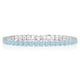 thumbnail image 1 of JeenMata Enorme Marcha de corte princesa de 11 quilates - Aguamarina - Pulsera de tenis con piedra natal para mujer Diseño de eternidad - Chapado en oro blanco, 1 of 6