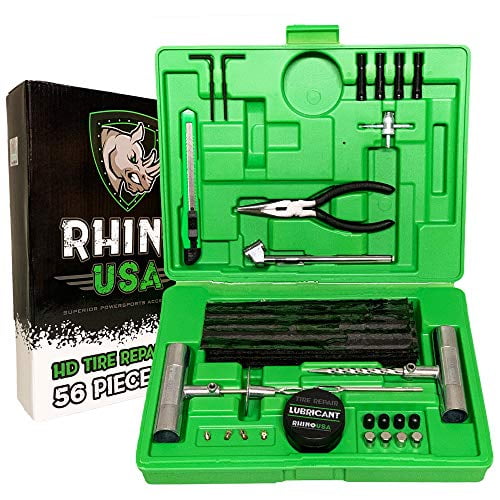 Rhino USA Tire Plug Repair Kit (86Piece) Fix Punctures & Plug Flats
