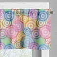 thumbnail image 3 of Ambesonne Modern Valance Pack of 2, Geometric Circles Rounds, 54"X12", Multicolor, 3 of 5