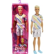 Barbie Ken Fashionistas Doll 174 with Surf Inspired Checkered Shirt