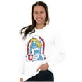 thumbnail image 5 of Smurfette Cartoon American Cutie USA Women's Long Sleeve T Shirt Brisco Brands M, 5 of 6