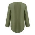 thumbnail image 7 of kakina CMSX Plus Size Women Ladies Zipper Button Long Sleeves Loose Chiffon Shirt Clothing, 7 of 7