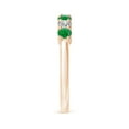thumbnail image 3 of Angara Natural 0.4 Ct. Emerald with Diamond Non Eternity Wedding Band in 14K Rose Gold for Women (Ring Size: 12), 3 of 9