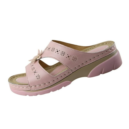 

Youmylove Fashion Women Summer Flowers Wedges Shoes Beach Peep Toe Sandals Breathable Trendy Leisure Simple Shoes Female Footwear