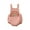 Pink, variant on Aojekbee Infant Baby Girl Overalls Rainbow/Strawberry Embroidery Neck Sleeveless Ribbed Romper
