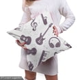 thumbnail image 5 of Ambesonne Music Fabric by the Yard Upholstery, Musical Instruments and Notes, 10 Yards, Eggplant and White, 5 of 5