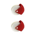thumbnail image 1 of Inteprter Ayudante de cocina, herramientas de rodillo de DIY, fabricante de galletas, rodillo de celosía, herramienta de Docker Blanco rojo patrón de onda 2piezas, 1 of 6