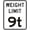 Color 4313, variant on Metric Weight Limit Regulatory Traffic Signs Metal Sign Tin Sign 8x12 Inch - Caution Safety Warning Security Signs Indoor & Outdoor Signs for Home, Office, Work