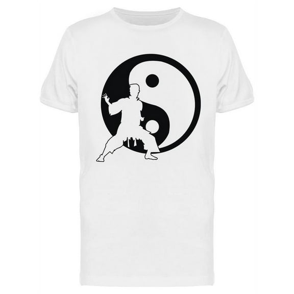 Martial Art Ying Yang T-Shirt Men -Image by Shutterstock, Male Medium