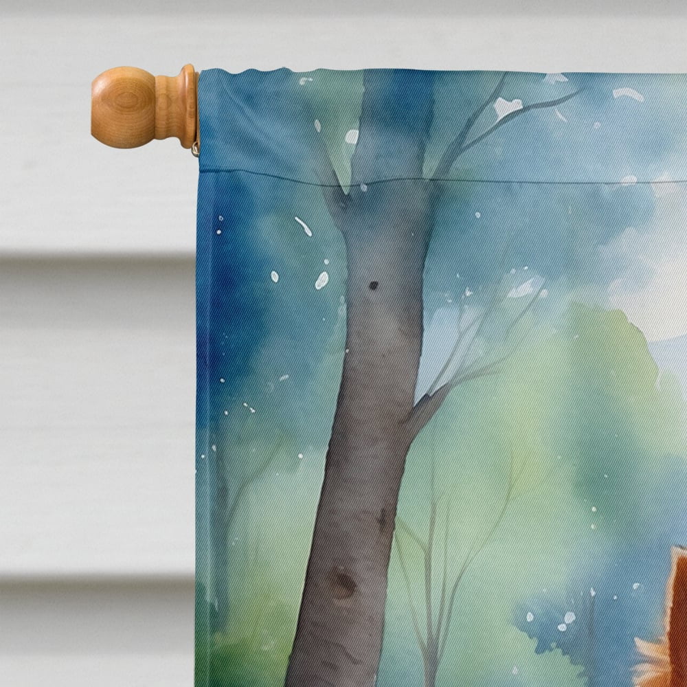 Yorkshire Terrier Spring Path House Flag 28 in x 40 in