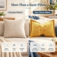 thumbnail image 6 of Eolstice Bow Pillow, Boho Decorative Throw Pillow, Vintage Texture Sofa Pillow for Bed Sofa Living Room Bedroom Home Car Decor,Yellow, 6 of 7