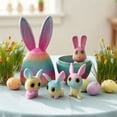 thumbnail image 4 of 3D Printed Easter Eggs with Bunny Inside,8.46 inch,Rabbit Egg Figurine Desktop Ornament, Unique Easter Gift Set, 4 of 9
