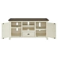 thumbnail image 3 of Fiya 60 Inch TV Entertainment Console, 2 Cabinets, Drawer and Cubby, White- Saltoro Sherpi, 3 of 5