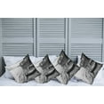 thumbnail image 2 of Ambesonne Black and White Throw Pillow Cover 4 Pack, Fishing Boat, 18", Grey, 2 of 5