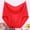Red, variant on BLTIBY Women's Triangle Brief Solid Color Plus Size High Waisted Lightweight Cotton Panties Ladies Stretch Comfortable Breathable Underpants Red XL