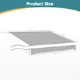thumbnail image 6 of MCombo Patio Awning 12x10 Feet Fabric Replacement Sunshade Canopy for Retractable Awnings(White with Black Stripes), 6 of 10