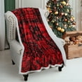 thumbnail image 6 of Sherpa Throw Blanket, Super Soft Fleece Plush Sofa Couch Blanket, TV Bed Blanket, Comfy Cozy Fluffy Warm, Christmas Theme Throws, Holiday Gift, Red, 50" X 60"., 6 of 7