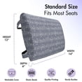 thumbnail image 5 of Grey Lumbar Pillow, Piano Music Clay Motif Various Notes Beats Melody Rhythm Harmony Jazz, Soft Back Cushion for Office Chairs with Adjustable Straps, 14" x 13", Pale Lavender, by Ambesonne, 5 of 7