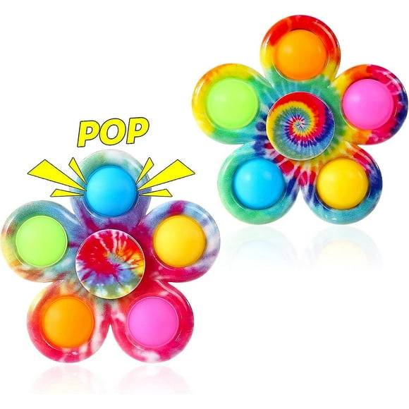 Autumn Promotion,pop Fidget Spinner Pack, Party Favor Tie Dye Simple Fidget Toys, Push Bubble Fidget Popper Spin