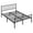 Black, variant on RONG-3 14 Inch Queen Size Bed Frame Metal Platform Bed with Spindle Headboard Footboard/Mattress Foundation/No Box Spring Needed/Underbed Storage Space/Steel Slat Support/Easy Set up, Black